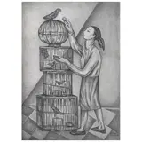 Alfredo Zalce, Niñas con jaulas de pájaros