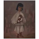 Gustavo Montoya, Niño huichol, Óleo sobre tela