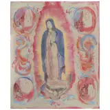 Carmen Parra, Virgen de Guadalupe, 2024, Óleo sobre tela