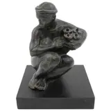 Tiburcio Ortiz, Mujer con alcatraces, Escultura en bronce IV en base de madera