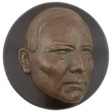Ernesto Tamariz, Benito Juárez, 1976, Escultura en bronce montada en madera