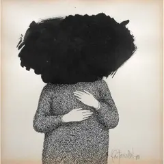 Alfredo Castañeda, Sin poder mirar, Tinta sobre papel