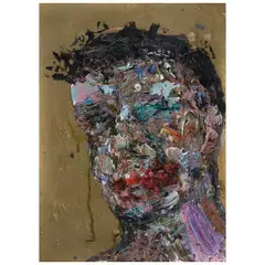 Diego Rodarte, Personaje VI, de la serie Anónimos, Óleo sobre cartón