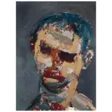 Diego Rodarte, Personaje XXI, de la serie Anónimos, Óleo sobre cartón