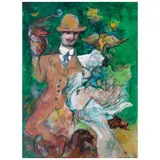 Le Petite Chapeau by José García Ocejo, Óleo sobre cartón, offered Sep 2024