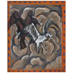 Luis Argudín, En el aire, de la serie Diluvios, Óleo sobre tela