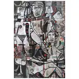 Arturo Morín, Untitled, 2024, Acrílico y collage sobre MDF
