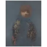 Rafael Coronel, Niño azul, Mixta sobre cartón