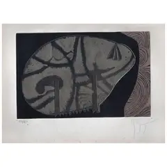Rodolfo Nieto, Figura oscura, ca. 1970, Grabado al aguatinta y aguafuerte 43 / 50
