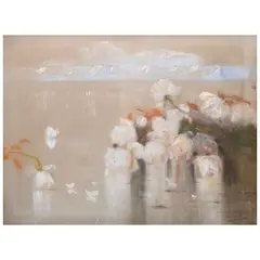 Alfredo Ramos Martínez, Paisaje con rosas, 1912, Pastel sobre papel