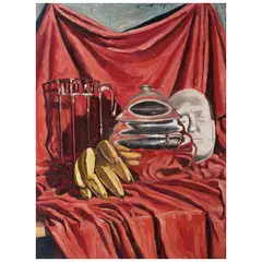 Luis Argudín, Manto rojo, de la serie Comprendí con los ojos, Óleo sobre tela