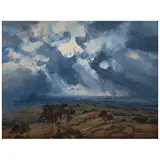 Raymundo Martínez, Nubes sobre el Valle, Acrílico sobre tela