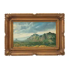 Federico Tenorio, Paisaje montañoso, 1976, Óleo sobre tela