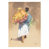Luis Amendolla, Vendedora de flores, 1991, Serigrafía P / A