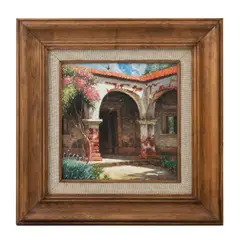 Patio by Firmado J. Hdez, Óleo sobre tela, offered Sep 2024