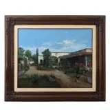 Jose Samano Torres, Patio, Óleo sobre tela