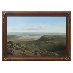 Jose Samano Torres, Paisaje del bajío, 1988, Óleo sobre tela