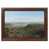 Jose Samano Torres, Paisaje del bajío, 1988, Óleo sobre tela