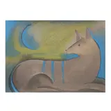 Julia Lopez, El perro y la luna (Xoloitzcuintle), Serigrafía P / A