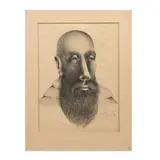Francisco Dosamantes, El hombre barbado, 1930, Litografía sin número de tiraje