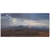 Raymundo Martínez, Iztaccíhuatl y Sierra Santa Catarina, Acrílico sobre tela