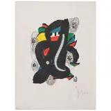Miró P.I 4, de la carpeta Mélodie Acide by Joan Miró, 1980, Litografía sobre papel japonés E. A, sold Aug 2024