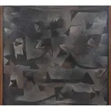José Villalobos, Tierra negra, casa del cielo, 1997, Óleo, encáustica y carbón sobre tela