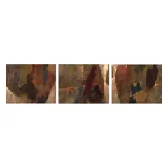 Luciano Spano, La ciudad que no es de dios I, II y III, Óleo sobre tela, tríptico