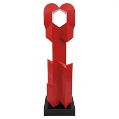 Enrique Carbajal Sebastian, Tulipán rojo, 2004, Escultura en fierro con esmalte acrílico P / T