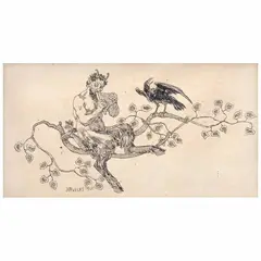 Julio Ruelas, Cuervo, Tinta sobre papel