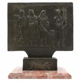 Alfredo Zalce, Pequeño friso, 1978, Escultura en bronce 6 / 9 en base de mármol