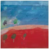 Roger von Gunten, La tierra bajo el cielo, Acrílico sobre papel