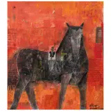 Arturo Morín, Retrato de caballo, 2023, Mixta sobre tela