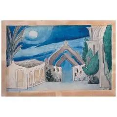 Agustín Lazo Adalid, Untitled, Tinta y acuarela sobre papel