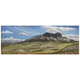 Luis Argudín, Cerro Calizo - Perote, Óleo sobre madera, dos paneles unidos