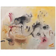 Sergio Hernández, Homenaje a Lilia Carrillo, Tinta y acuarela sobre papel