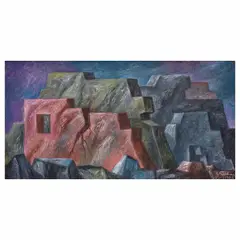 Francisco Eppens Helgueras, Ruinas, 1988, Óleo sobre masonite
