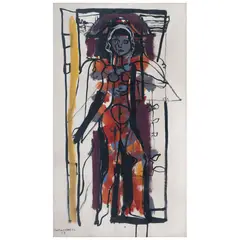 Untitled by René Portocarrero, Tinta y gouache sobre papel, offered Jun 2024
