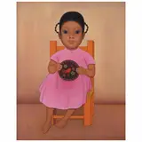 Gustavo Montoya, Niña en rosa, de la serie Niños Mexicanos, Óleo sobre tela