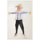 Antonio Ruiz "el Corzo", Untitled, Tinta y acuarela sobre papel
