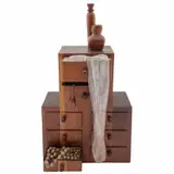 Naomi Siegmann, Pandora's box (Cajonera #1), 1988, Escultura en madera de caoba tallada