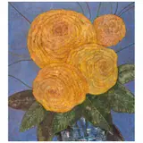 José Antonio Farrera, Las flores amarillas, 2017, Óleo sobre tela