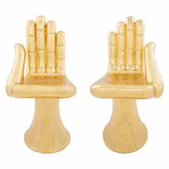 Pedro Friedeberg, Mano-Silla, Esculturas en madera policromada y hoja de oro