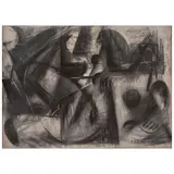 Santos Balmori, Danae, Carboncillo sobre papel