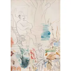 Miguel Covarrubias, Untitled, Lápiz de grafito y acuarela sobre papel