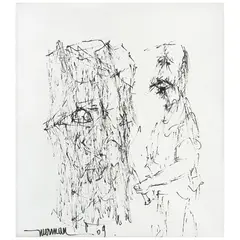 Leonardo Nierman, Untitled, Tinta sobre papel