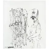 Leonardo Nierman, Untitled, Tinta sobre papel