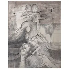Luis Zárate, Apunte #1, Tinta y lápiz de grafito sobre papel
