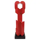 Tulipán rojo by Enrique Carbajal Sebastian, 2004, Escultura en fierro con esmalte acrílico P / T, sold Mar 2024