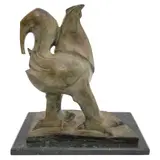Alfredo Zalce, Untitled, Escultura en bronce en base de mármol